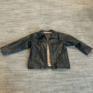 Kids size 6. Leather bomber jacket. Whispering Smith.